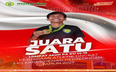 Siswa SMK Muhammadiyah Karanganyar Juara 1 Lompat Jauh Eks Karesidenan Pekalongan 2025